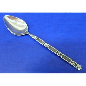Oneida Community MADRID BLACK Accent Glossy Stainless Flatware SERVING SPOON